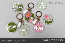Load image into Gallery viewer, Abstract Flower Keychain SVG