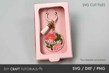 Load image into Gallery viewer, Abstract Flower Keychain SVG