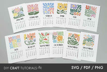 Load image into Gallery viewer, Floral Calendar SVG