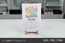 Load image into Gallery viewer, Floral Calendar SVG
