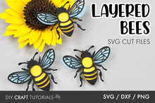 Load image into Gallery viewer, 3D Bee SVG