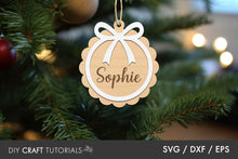 Load image into Gallery viewer, Bow Ornament SVG