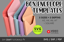 Load image into Gallery viewer, Box Envelope SVG Templates