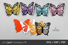 Load image into Gallery viewer, 3D Paper Butterfly SVG