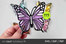 Load image into Gallery viewer, 3D Paper Butterfly SVG