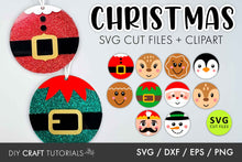 Load image into Gallery viewer, Christmas Round Sign SVG