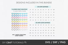 Load image into Gallery viewer, Candy Hearts SVG Bundle