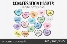 Load image into Gallery viewer, Conversation Hearts SVG Bundle