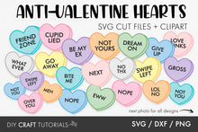 Load image into Gallery viewer, Anti-Valentine Candy Hearts SVG