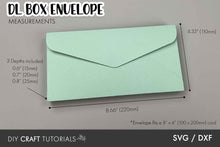 Load image into Gallery viewer, DL Box Envelope SVG