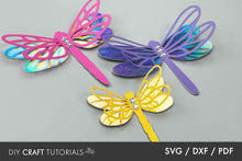 Load image into Gallery viewer, Colorful paper butterfly cutouts on a gray background with 'DIY Craft Tutorials' text.