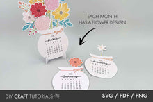 Load image into Gallery viewer, Floral Calendar SVG