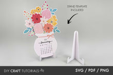 Load image into Gallery viewer, Floral Calendar SVG