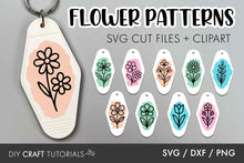 Load image into Gallery viewer, Floral Motel Keychain SVG