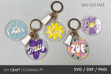 Load image into Gallery viewer, Cute Flower Keychain SVG