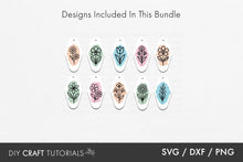 Load image into Gallery viewer, Floral Motel Keychain SVG