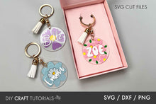 Load image into Gallery viewer, Cute Flower Keychain SVG