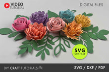 Load image into Gallery viewer, Paper Flower Arrangement SVG