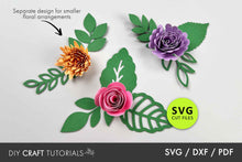 Load image into Gallery viewer, Paper Flower Arrangement SVG