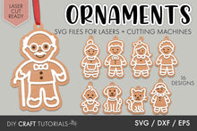Load image into Gallery viewer, Gingerbread Family Ornaments