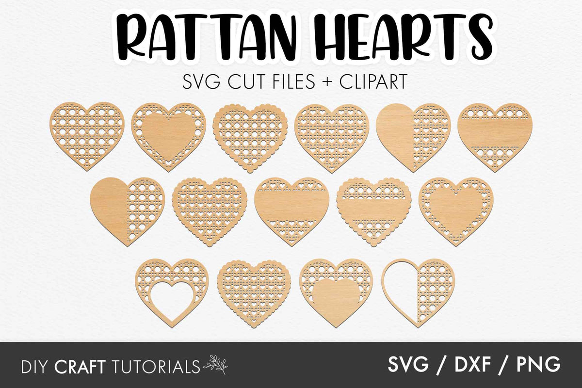 Rattan Heart SVG Bundle DIY Craft Tutorials