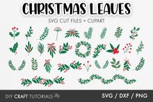 Load image into Gallery viewer, Christmas Leaves SVG