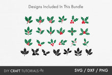 Load image into Gallery viewer, Christmas Holly SVG