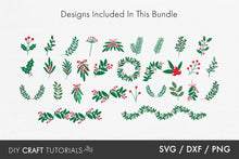 Load image into Gallery viewer, Christmas Leaves SVG