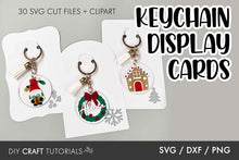 Load image into Gallery viewer, Christmas Keychain Display Card SVG