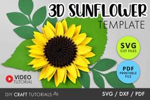 Load image into Gallery viewer, Paper Sunflower SVG