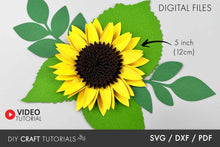 Load image into Gallery viewer, Paper Sunflower SVG