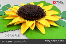 Load image into Gallery viewer, Paper Sunflower SVG