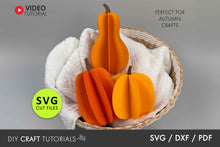 Load image into Gallery viewer, 3D Paper Pumpkin SVG