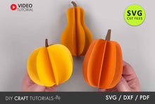 Load image into Gallery viewer, 3D Paper Pumpkin SVG