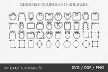 Load image into Gallery viewer, Ribbon Bow Frame SVG