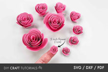 Load image into Gallery viewer, Rolled Flower SVG Bundle - 10 Sizes