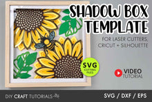 Load image into Gallery viewer, Sunflower Shadow Box Template