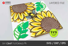 Load image into Gallery viewer, Sunflower Shadow Box Template