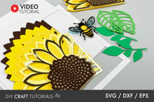 Load image into Gallery viewer, Sunflower Shadow Box Template