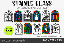 Load image into Gallery viewer, Christmas Stained Glass Arch SVG