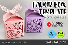 Load image into Gallery viewer, Butterfly Favor Box svg