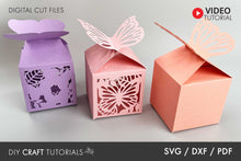 Load image into Gallery viewer, Butterfly Favor Box svg