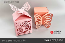 Load image into Gallery viewer, Butterfly Favor Box svg