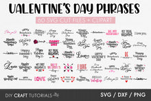 Load image into Gallery viewer, Valentine's Day SVG Bundle - 60 Designs