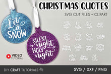Load image into Gallery viewer, Christmas Quotes SVG