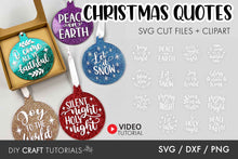 Load image into Gallery viewer, Christmas Quotes SVG