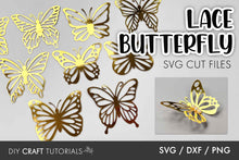 Load image into Gallery viewer, Lace Butterfly SVG