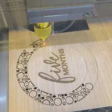 Load and play video in Gallery viewer, Rattan Boho Baby Milestone SVG