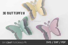 Load image into Gallery viewer, 3D Butterfly SVG Template 8