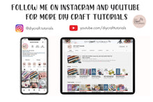 Load image into Gallery viewer, Follow me on Instagram and Youtube for more DIY Craft Tutorials. Search for DIY Craft Tutorials.